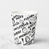 Erdnusszeichen Graffiti Muster Pappbecher (Vorderseite)