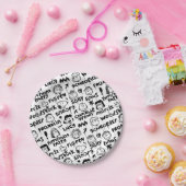 Erdnusszeichen Graffiti Muster Pappteller (Party)