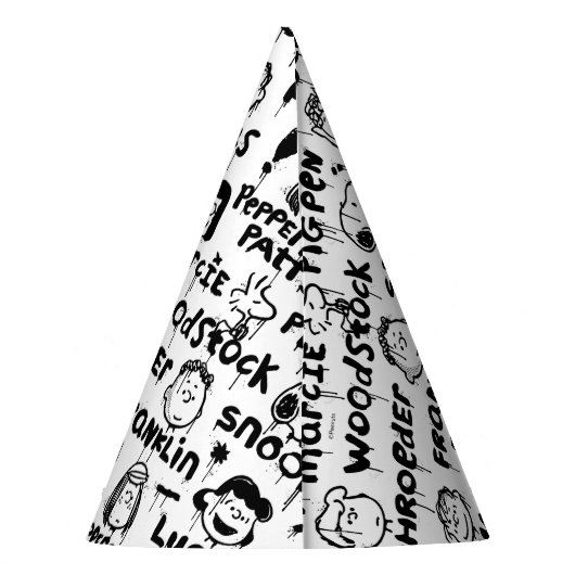 Erdnusszeichen Graffiti Muster Partyhütchen (Rückseite)