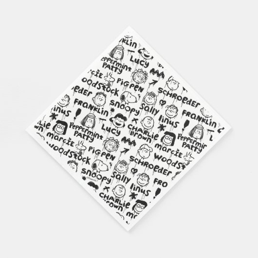 Erdnusszeichen Graffiti Muster Serviette (Ecke)