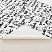 Erdnusszeichen Graffiti Muster Sherpadecke (3/4)