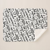 Erdnusszeichen Graffiti Muster Sherpadecke (Vorderseite (Horizontal))