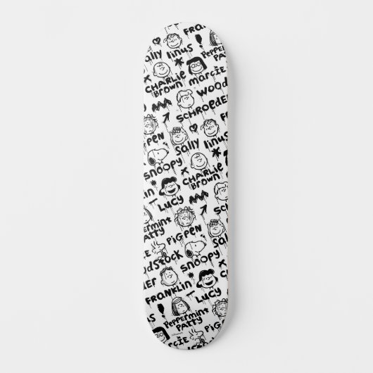 Erdnusszeichen Graffiti Muster Skateboard (Vorderseite)