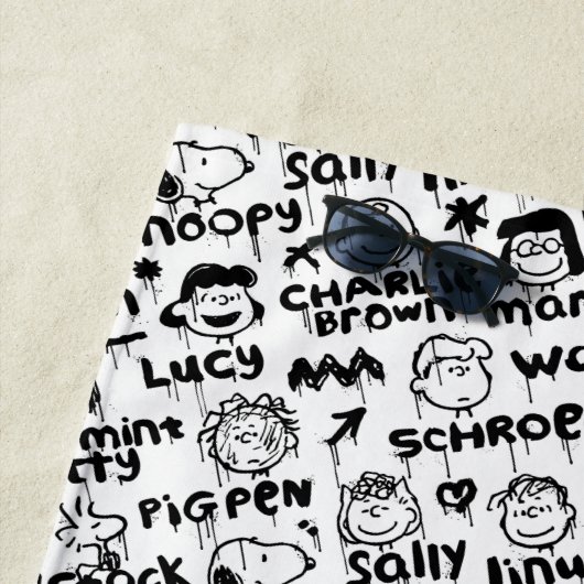 Erdnusszeichen Graffiti Muster Strandtuch (Beispiel)