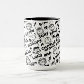 Erdnusszeichen Graffiti Muster Tasse (Zentrum)