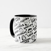 Erdnusszeichen Graffiti Muster Tasse (Vorderseite Links)
