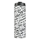 Erdnusszeichen Graffiti Muster Thermosbecher (Vorderseite)