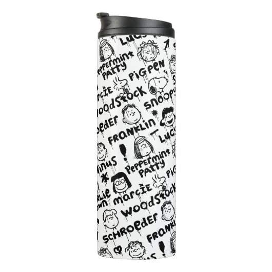 Erdnusszeichen Graffiti Muster Thermosbecher (Nach rechts gedreht)