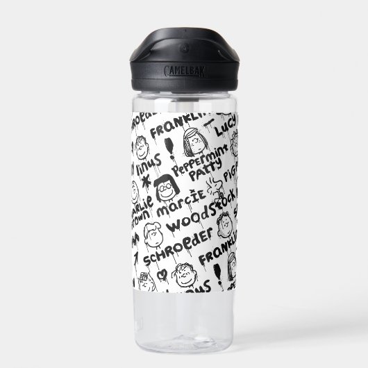 Erdnusszeichen Graffiti Muster Trinkflasche (Rückseite)