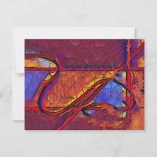 Erdoberfläche getrocknet postkarte