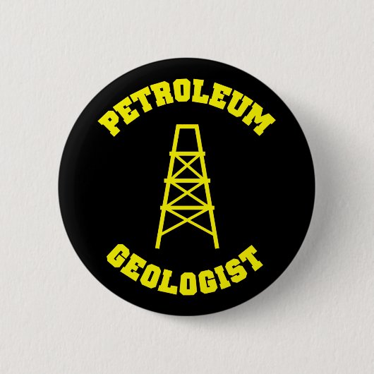 Erdöl-Geologe-Knopf Button (Vorderseite)
