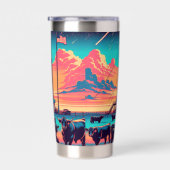 Erdöl- und Erdgasindustrie - amerikanische Flagge Thermobecher (Rechts)