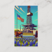 Erdöl- und Erdgasindustrie - amerikanische Flagge Visitenkarte (Vorderseite)