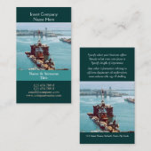 Erdölbohrungs-Anlage-Aquarell kundengerecht Visitenkarte (Vorne/Hinten)