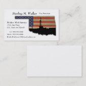 Erdölbohrungs-Anlage Oklahomas patriotische Visitenkarte (Vorne/Hinten)