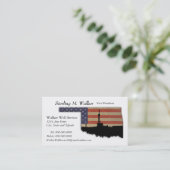 Erdölbohrungs-Anlage Oklahomas patriotische Visitenkarte (Stehend Vorderseite)