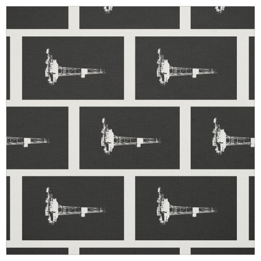 Erdölbohrungs-Anlage-Silhouette Stoff (Muster)