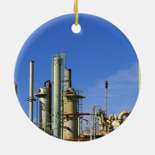 Erdölraffinerie Keramik Ornament (Hinten)