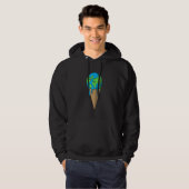 Erdplanet in Eistüte Hoodie (Vorne ganz)