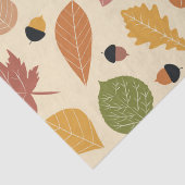 Erdreiche Herbstgänge mit beigen Acornen Seidenpapier (Detail)