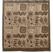 Erdrhythmen - Ethnisch-afrikanisches Muster in Bra Duschvorhang (Vorderseite)