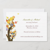 Erdromantische Bäume Hochzeit speichern das Datum Save The Date (Rückseite)