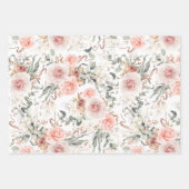 Erdrosa, botanisches Muster Geschenkpapier Set (Vorderseite 3)