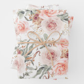 Erdrosa, botanisches Muster Geschenkpapier Set (Beispiel)