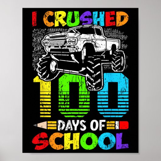 Erdrückt 100 Tage Schuljunge Kinder 100 Tage Poster (Vorne)