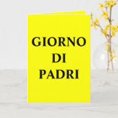 Erdsammlungs-glücklicher Vatertag (ITALIENISCH) Karte (Gelbe Blume)