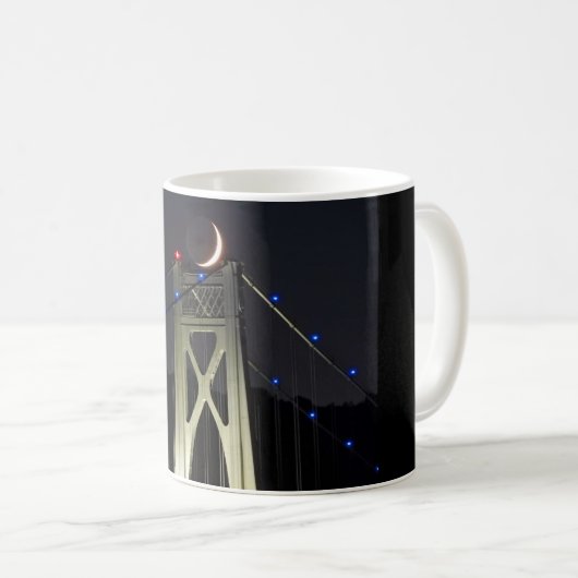 Erdscheinter Crescent Moon auf einer Brücke Kaffeetasse (VorderseiteRechts)