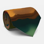 Erdschichten Abstraktes Regenbogenmuster Krawatte (Gerollt)