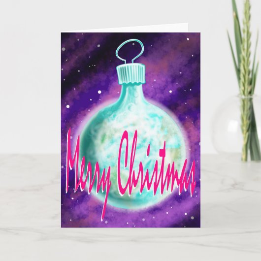 Erdschmuck Frohe Weihnachten Karte (Vorderseite)