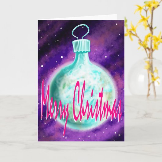 Erdschmuck Frohe Weihnachten Karte (Gelbe Blume)