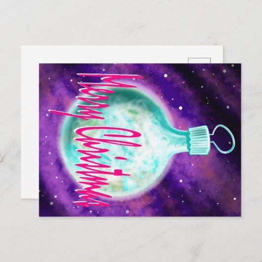 Erdschmuck fröhliche Weihnachtspostkarte Feiertagspostkarte (Vorne/Hinten)