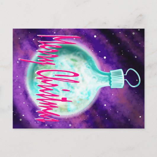 Erdschmuck fröhliche Weihnachtspostkarte Feiertagspostkarte (Vorderseite)