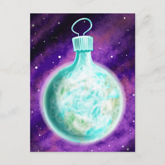 Erdschmuck-Postkarte schlicht Feiertagspostkarte (Vorderseite)