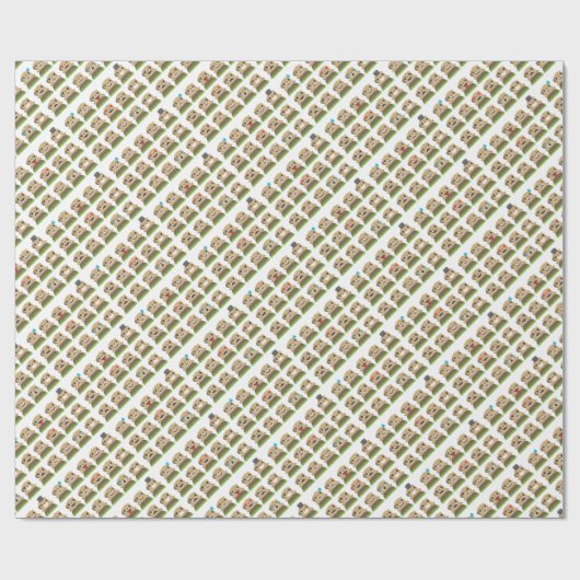 Erdschweinchen Geschenkpapier (Flach)