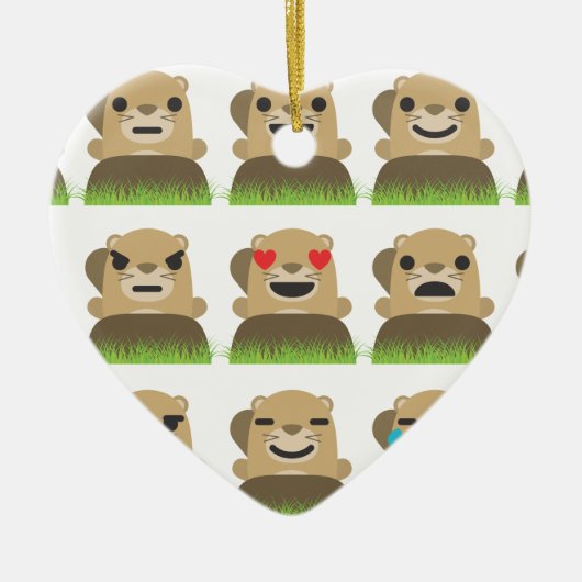 Erdschweinchen Keramik Ornament (Vorne)