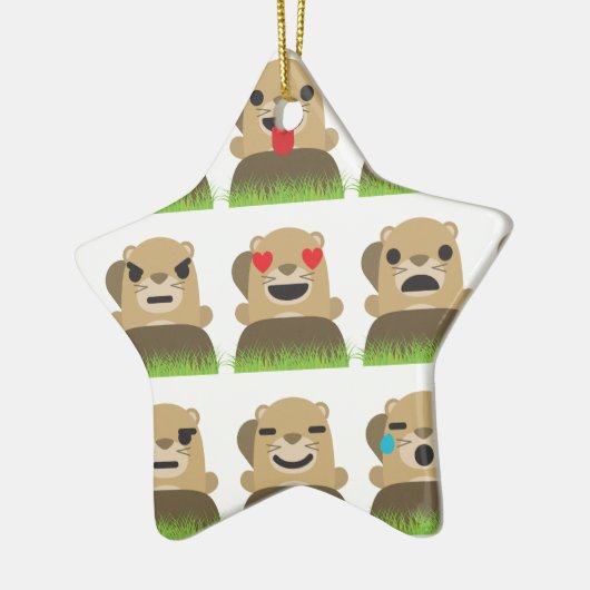 Erdschweinchen Keramikornament (Links)