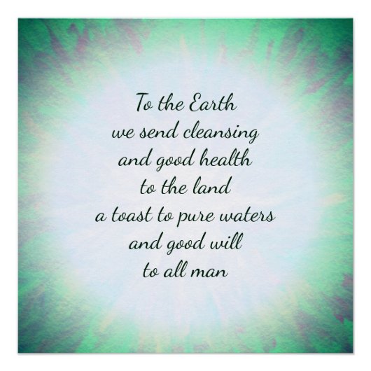 Erdsegnen Poster (Vorderseite)