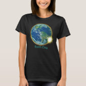 Erdsonne Eclipse 2024 heilige Geometrie T-Shirt (Vorderseite)