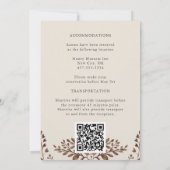 Erdsonne Rustikale Herbstblütenhochzeit Einladung (Rückseite)