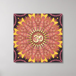 Erdsonnenschein Aum New Age umwickelte Leinwand