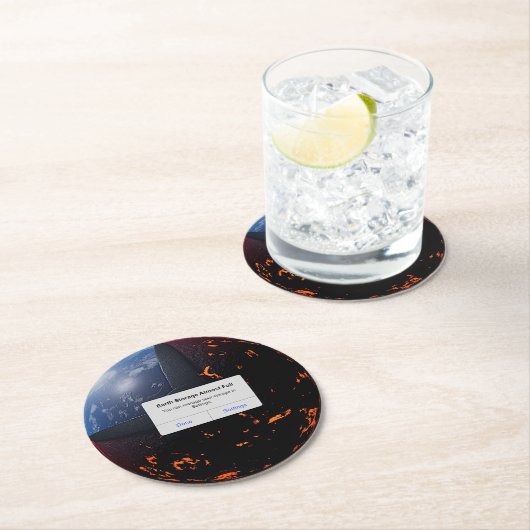 Erdspeicher fast vollständig runder pappuntersetzer (Vor Ort)