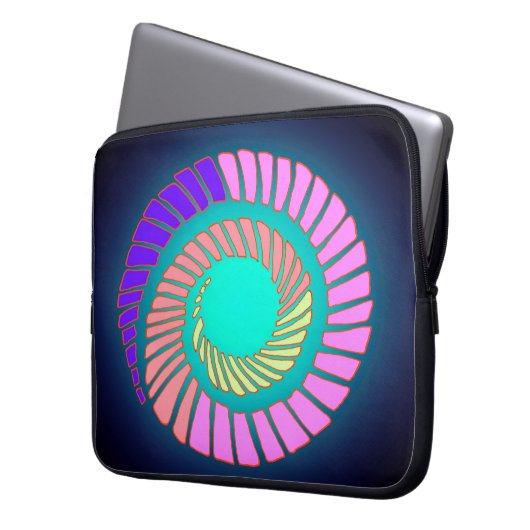 Erdspirale Laptop-Sieb Laptopschutzhülle (Vorderseite Links)