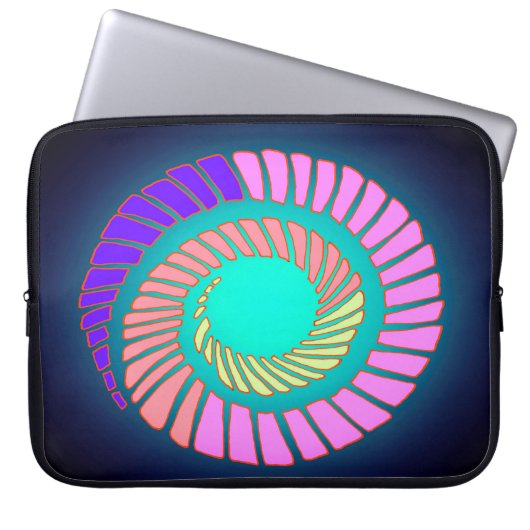 Erdspirale Laptop-Sieb Laptopschutzhülle (Vorderseite)