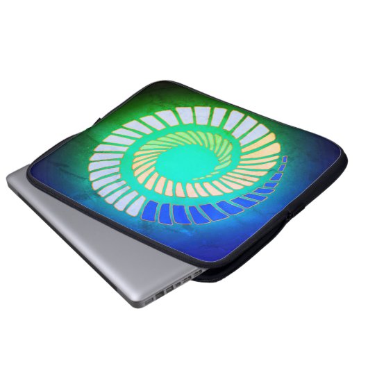 Erdspirale Laptop-Sieb Laptopschutzhülle (Vorne Knopf)