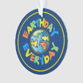Erdtag Alltagsjubiläum Ornament (Vorderseite)
