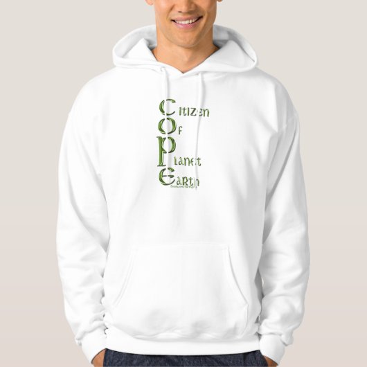 ERDTAG Bürger von Planet Earth COPE Öko Hoodie (Vorderseite)